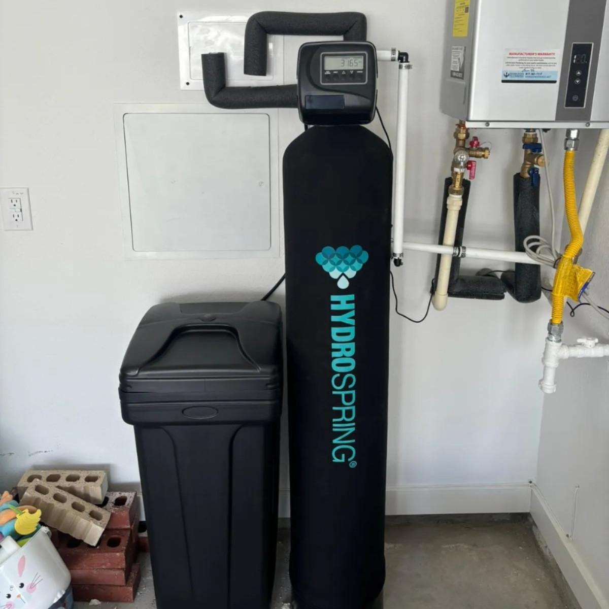Professional installation of Maytag whole-home water treatment system