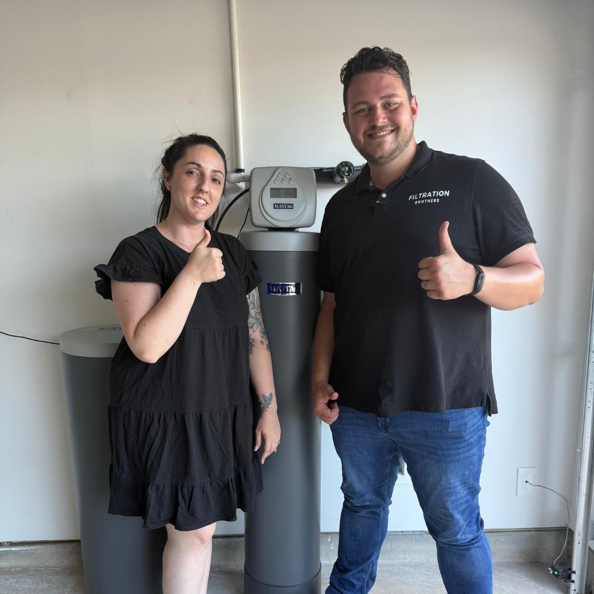 Professional installation of Maytag whole-home water treatment system